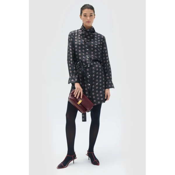 Foulard Print Dress
