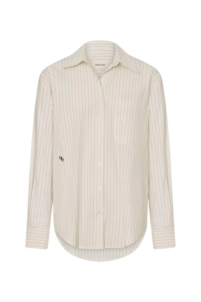 Oroton-Micro-Stripe-Shirt80934_nobg Oroton Tops luxury Clothing from Luxury Handbags Marketplace
