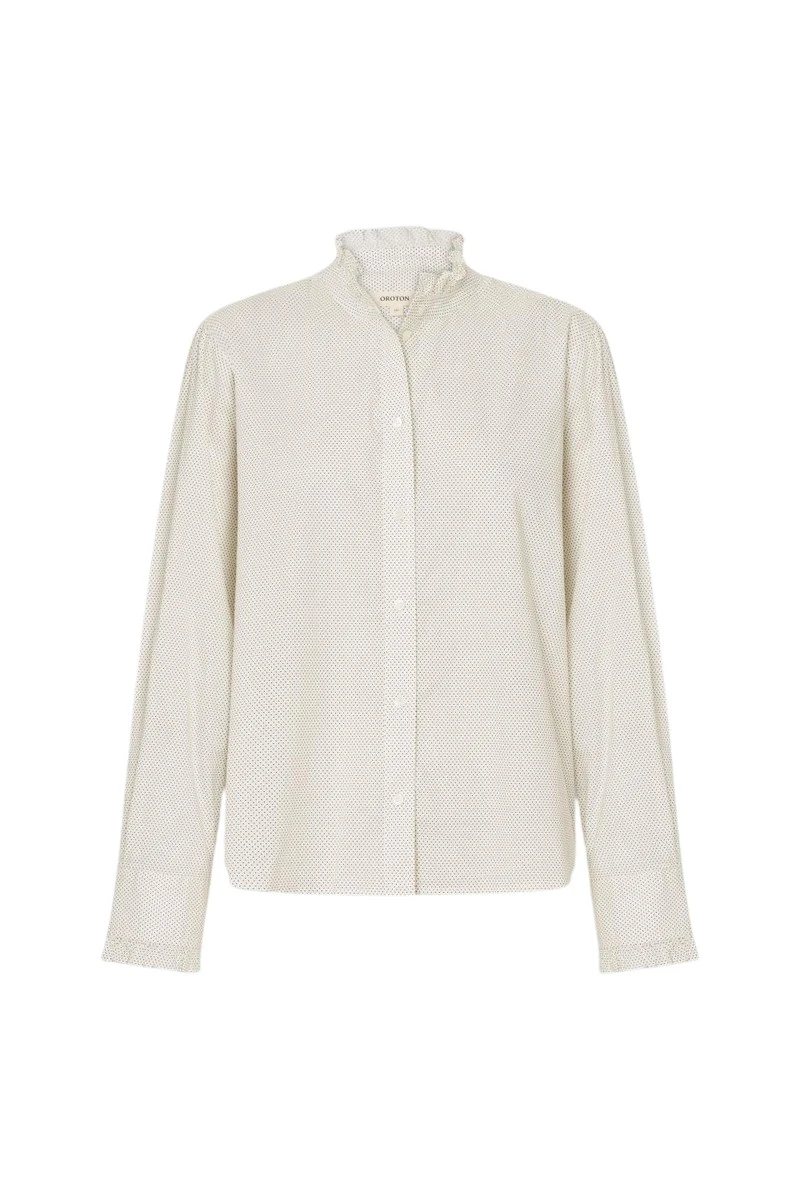Oroton-Mini-Dot-Ruffle-Blouse38369_nobg Oroton Tops luxury Clothing from Luxury Handbags Marketplace