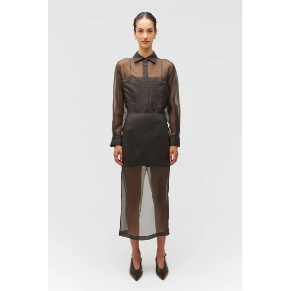 Organdy Pencil Skirt