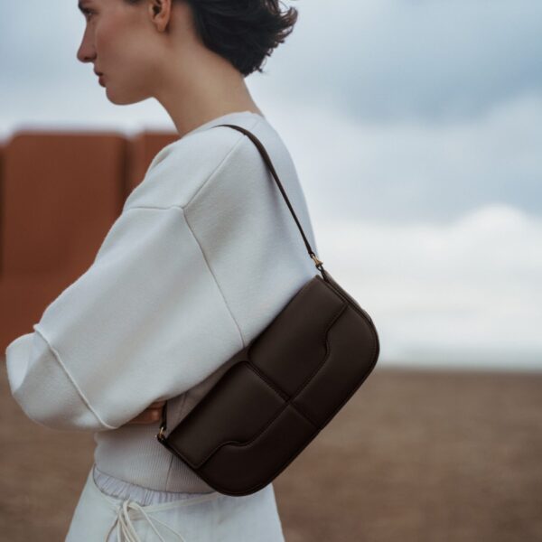Polene Osmo Edition Smooth Ebony Bag, view 2