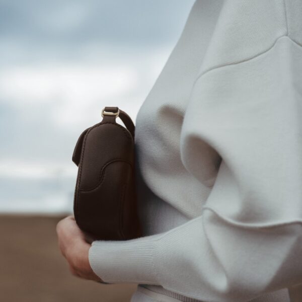 Polene Osmo Edition Smooth Ebony Bag, view 3