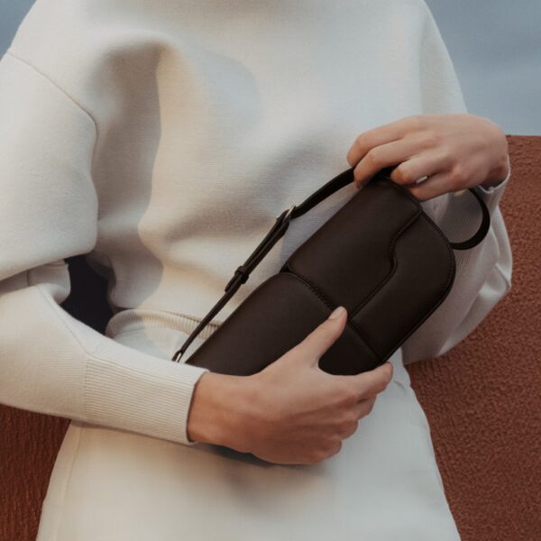 Polene Osmo Edition Smooth Ebony Bag, view 5