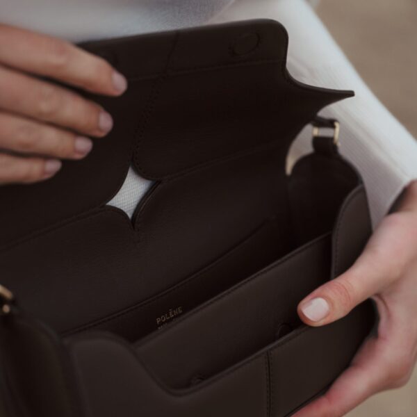 Polene Osmo Edition Smooth Ebony Bag, view 6