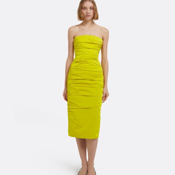 Safiyaa Adele Midi Dress in Chartreuse, view 2