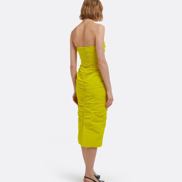 Safiyaa Adele Midi Dress in Chartreuse, view 3