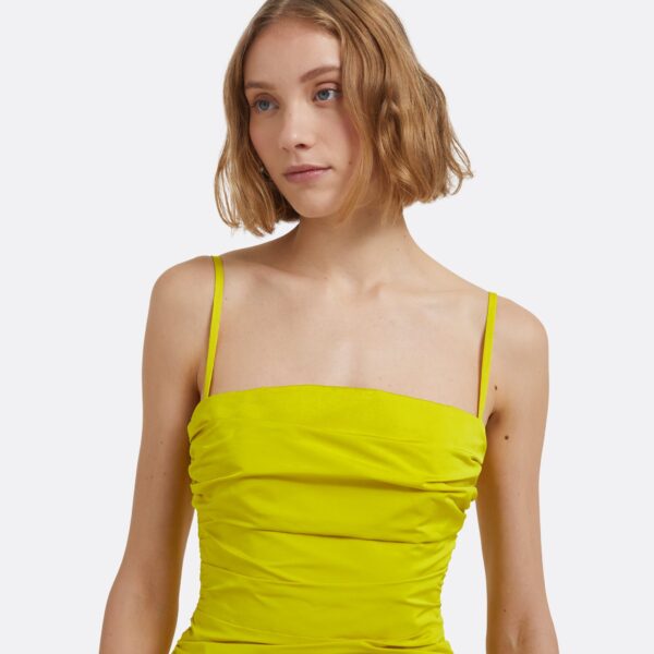 Safiyaa Adele Midi Dress in Chartreuse, view 4
