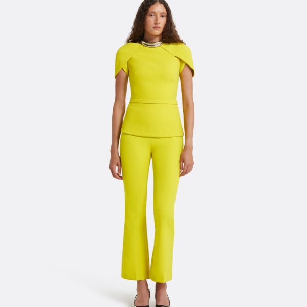 Safiyaa Amelie Chartreuse Top, view 2