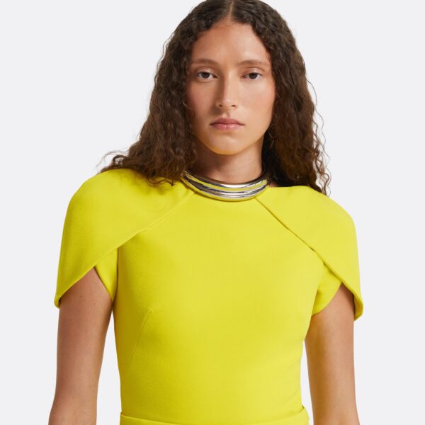 Safiyaa Amelie Chartreuse Top, view 4