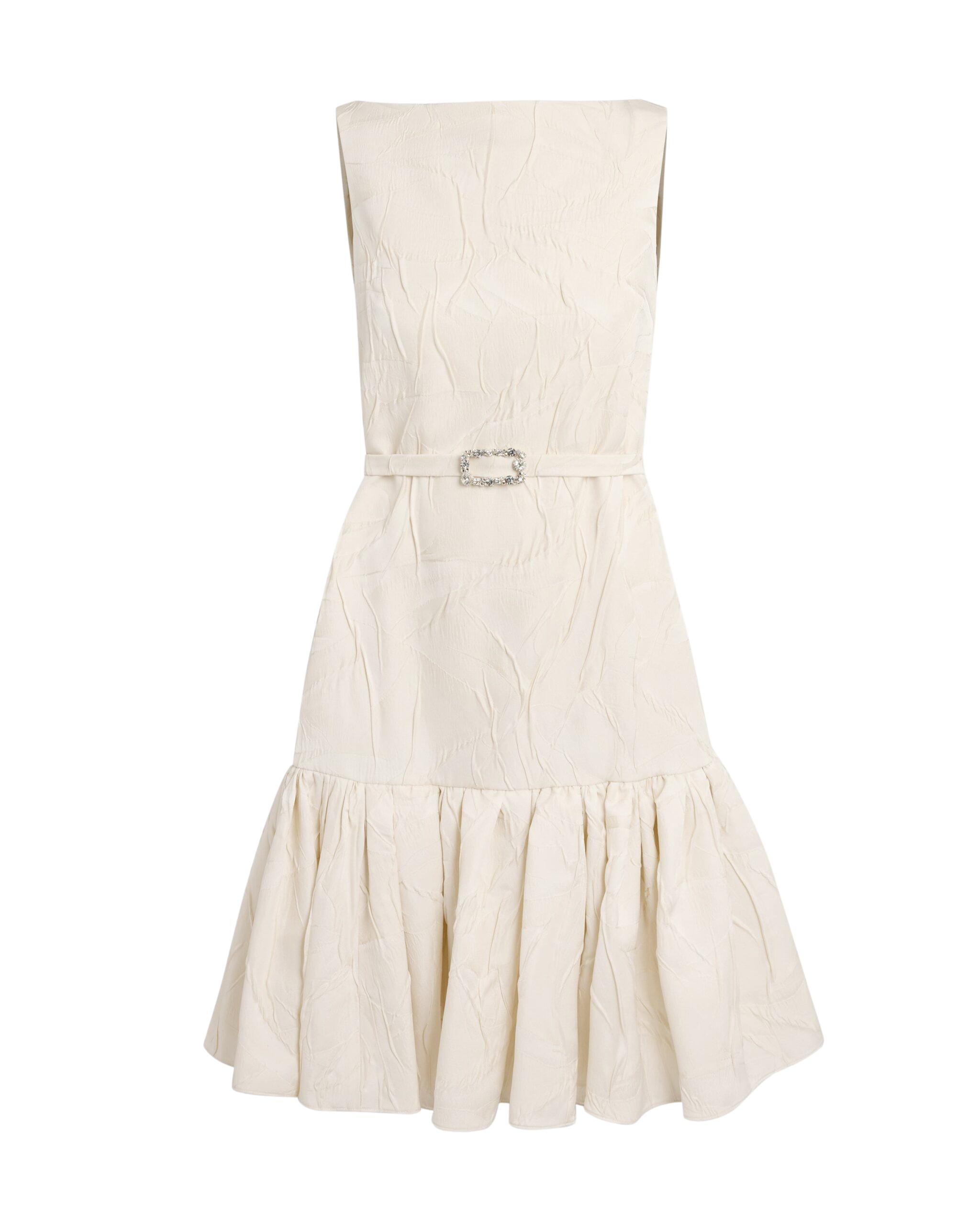 Safiyaa Becce Embroidered Ivory Short Dress