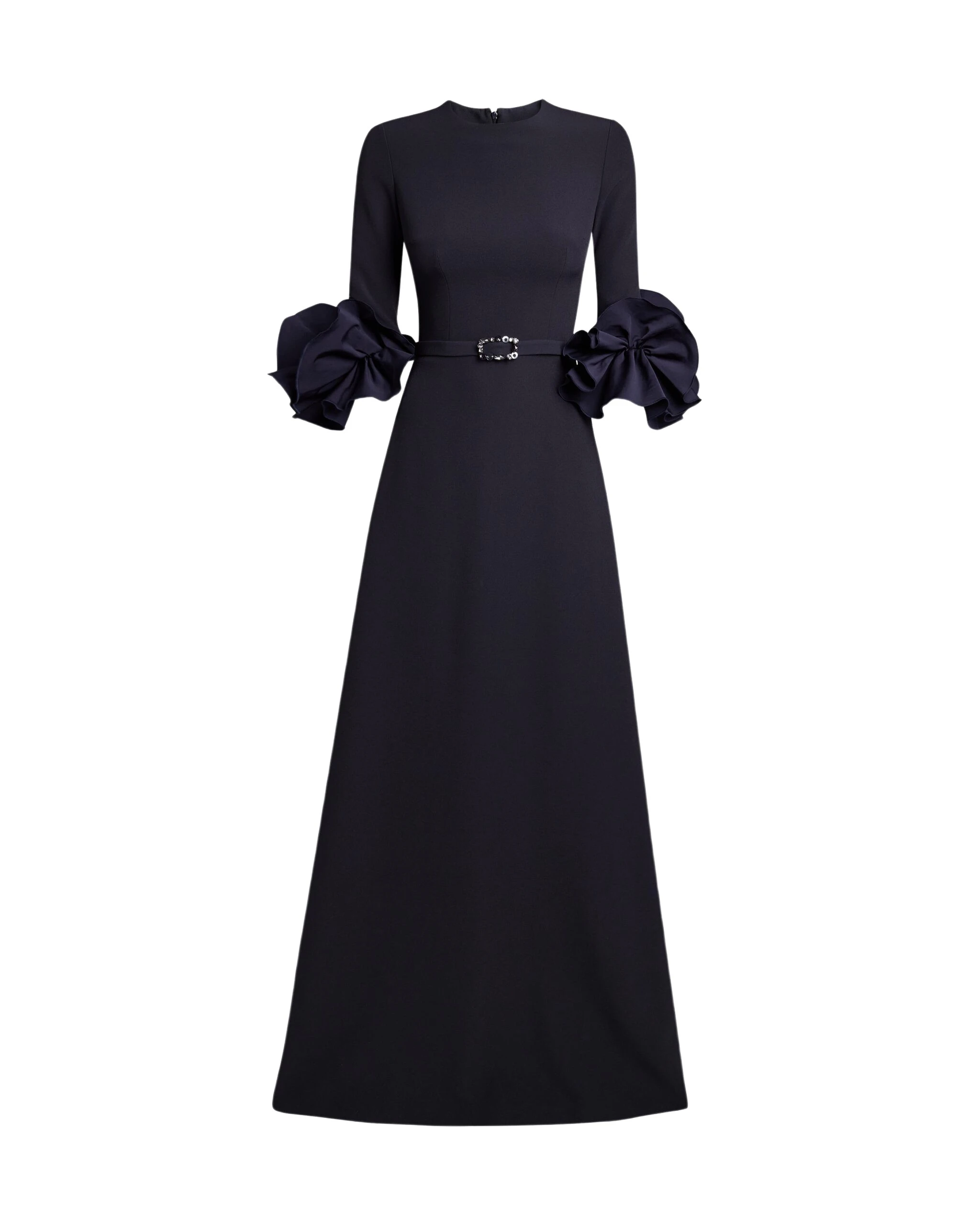 Safiyaa-Belen-Long-Dress-in-Midnight-Navy-with-Embellished-Belt-scaled13165_nobg Safiyaa Dresses luxury Clothing from Luxury Handbags Marketplace