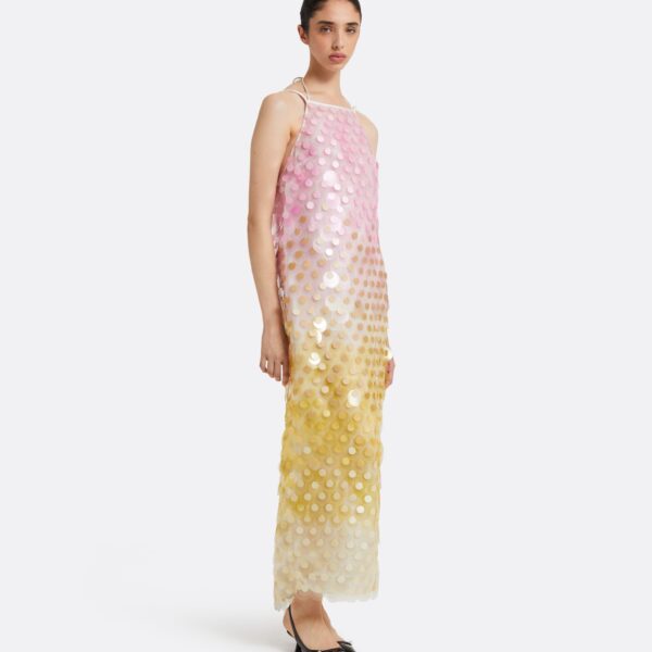 Safiyaa Chloe Multi-Pastels Midi Dress, view 5