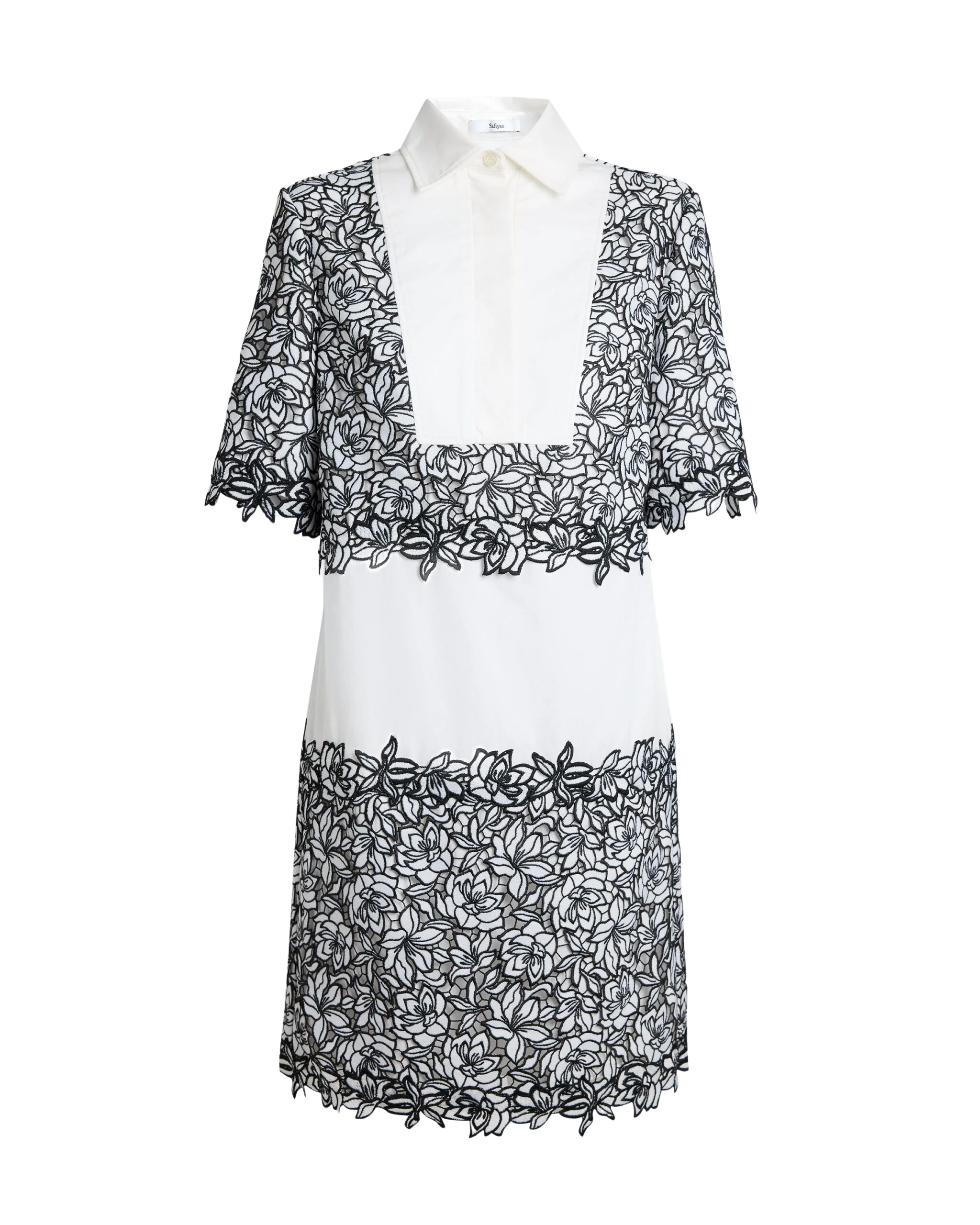 Safiyaa-Daya-Short-Dress-in-Ivory-with-Black-Guipure-Lace-scaled26269_nobg Safiyaa Dresses luxury Clothing from Luxury Handbags Marketplace