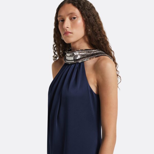 Safiyaa Fenix Midnight Navy Midi Dress, view 5