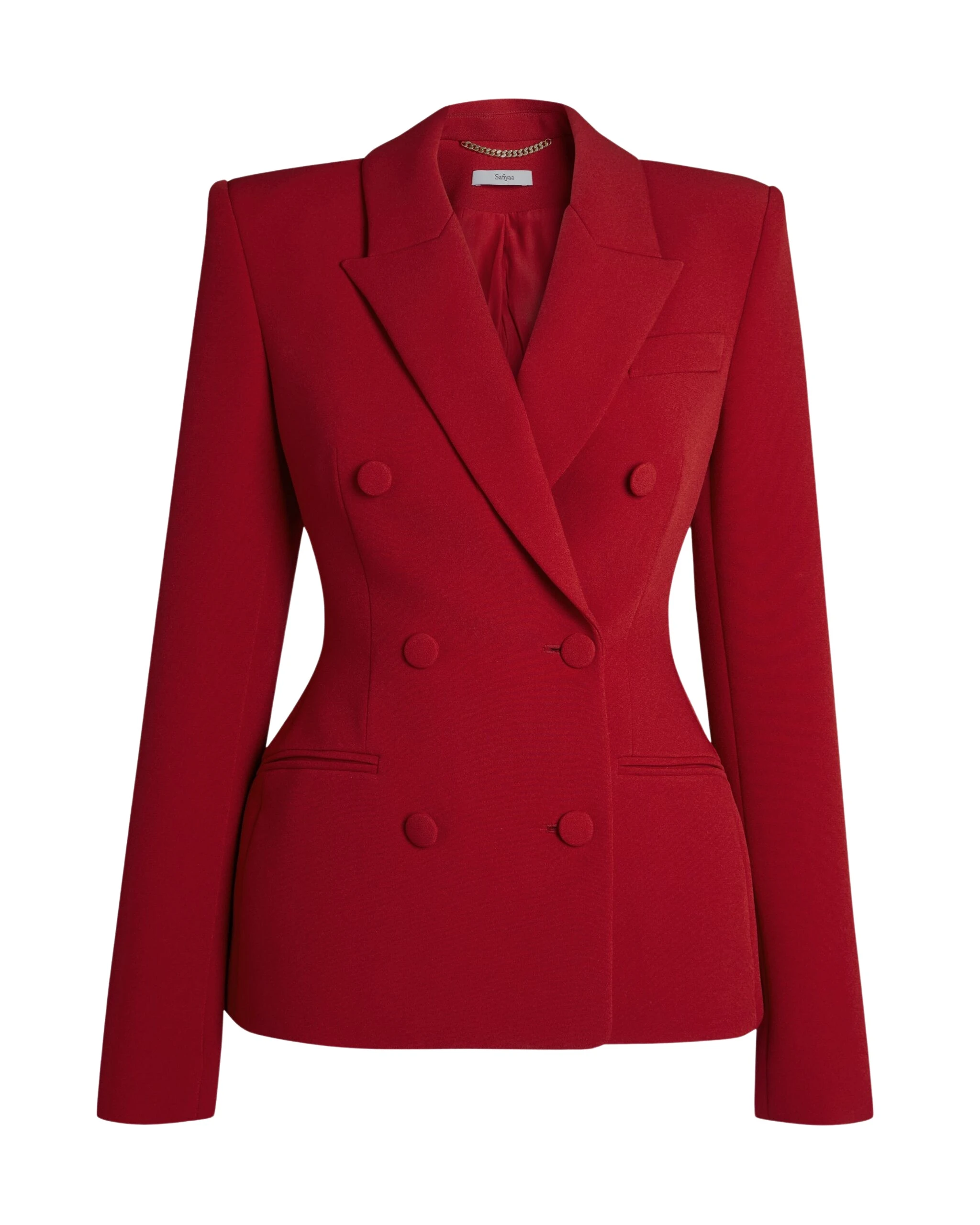 Safiyaa-Gulsen-Jacket-in-Azalea-Red-scaled90566_nobg Safiyaa Jackets luxury Clothing from Luxury Handbags Marketplace