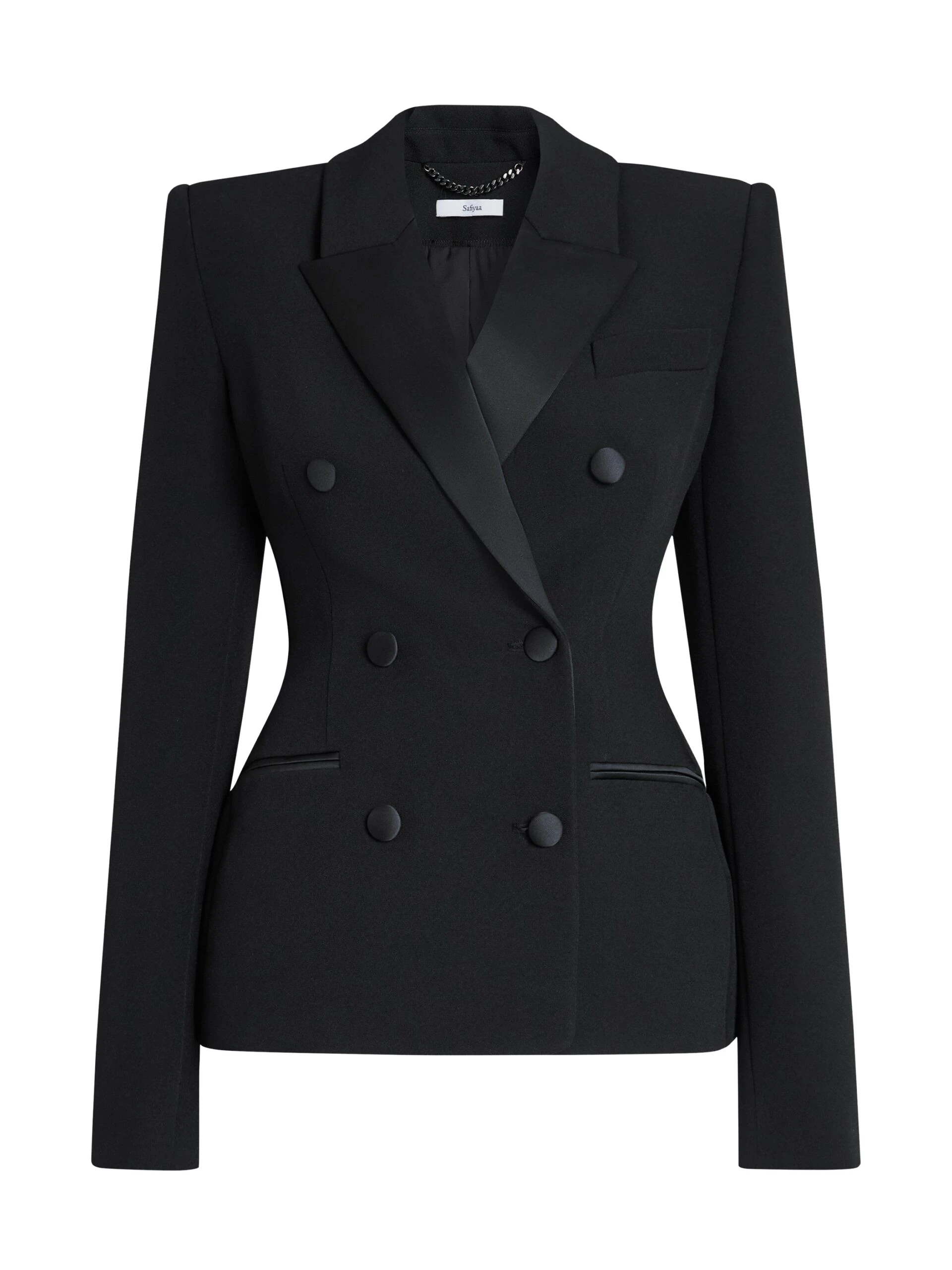 Safiyaa-Gulsen-Jacket-in-Black-scaled90716_nobg Safiyaa Jackets luxury Clothing from Luxury Handbags Marketplace