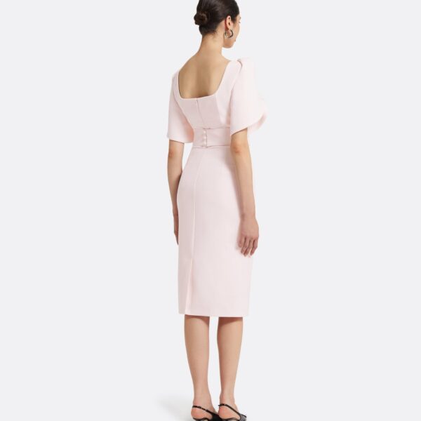 Safiyaa Joan Barely Pink Midi Dress, view 3