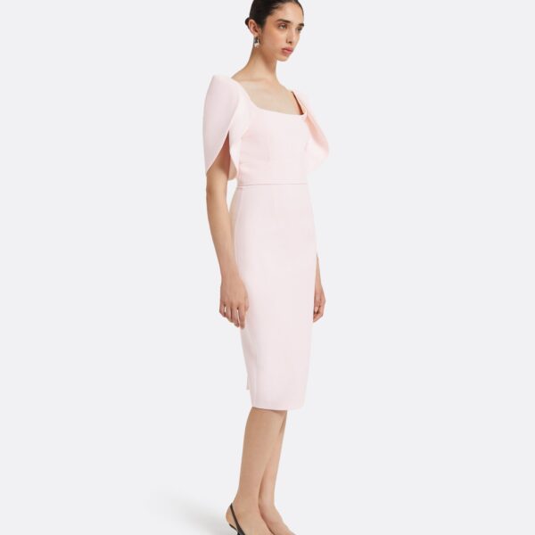 Safiyaa Joan Barely Pink Midi Dress, view 5