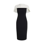 Safiyaa-Kalika-Ivory-Black-Midi-Dress-scaled84027_nobg Safiyaa Dresses luxury Clothing from Luxury Handbags Marketplace