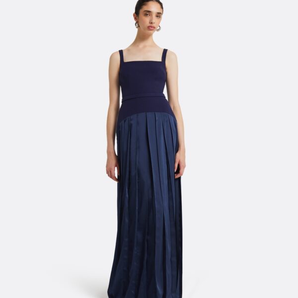 Safiyaa Luce Azurite Blue Long Dress, view 2