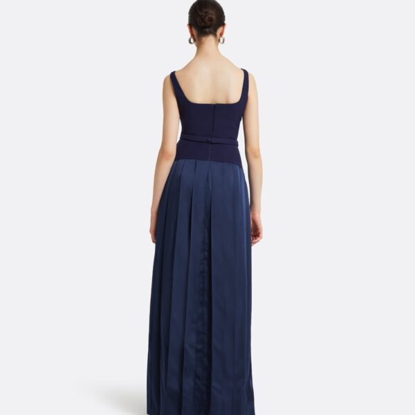 Safiyaa Luce Azurite Blue Long Dress, view 3