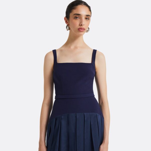 Safiyaa Luce Azurite Blue Long Dress, view 4