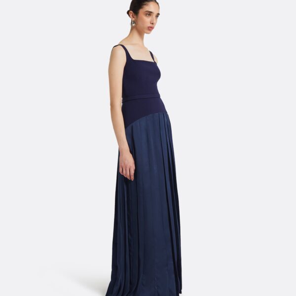 Safiyaa Luce Azurite Blue Long Dress, view 5