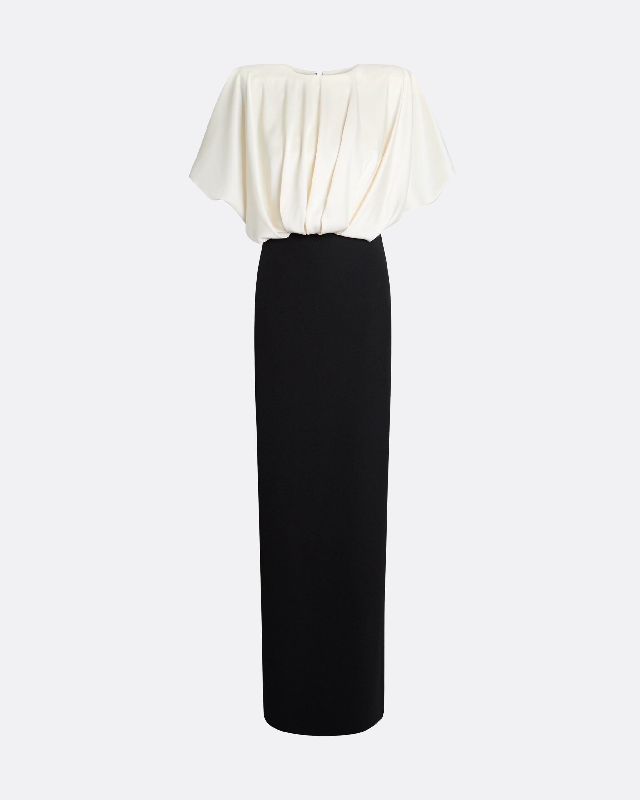 Safiyaa Lucinda Long Dress in Black & Ivory safiyaa