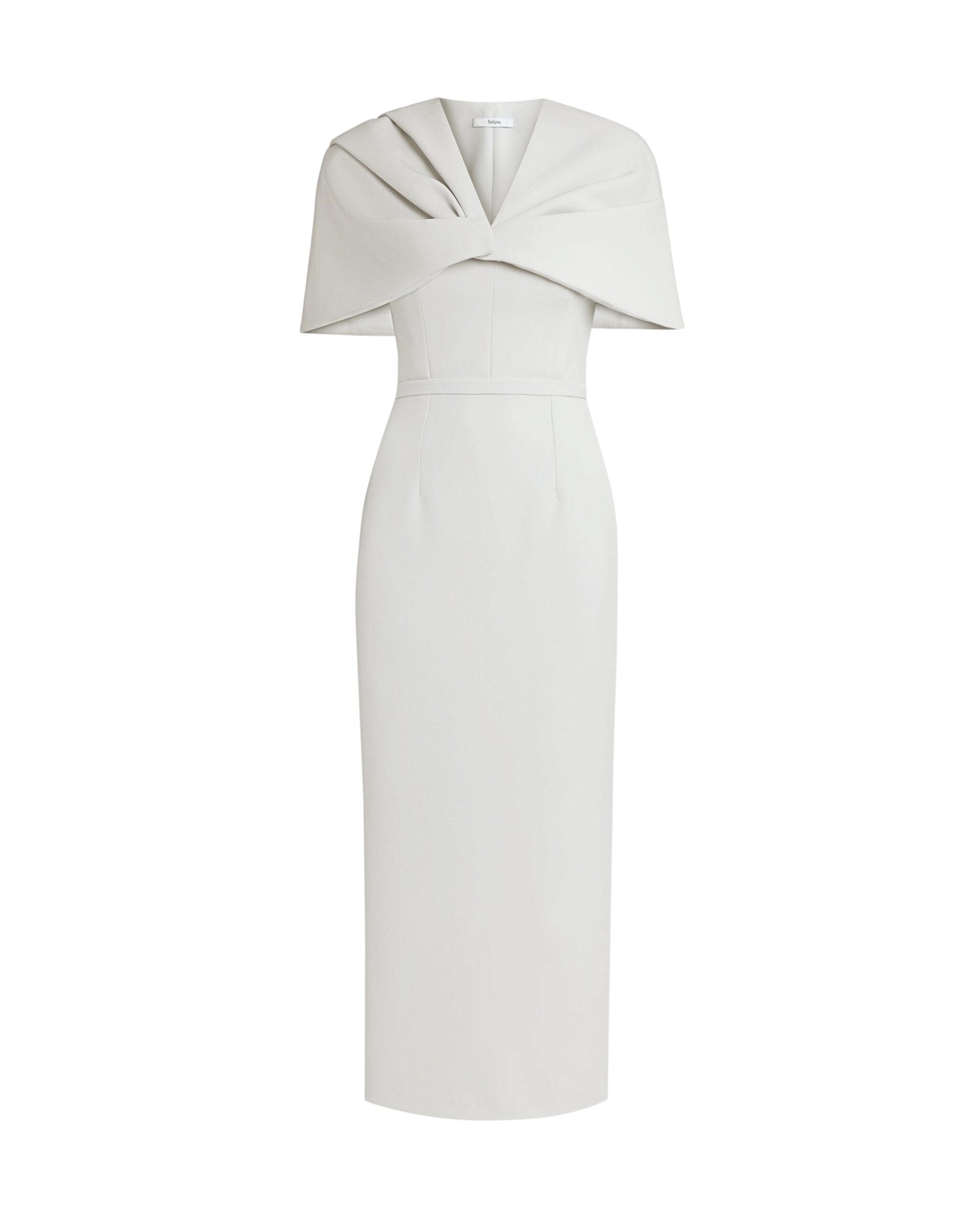 Safiyaa Shula Stone Grey Midi Dress