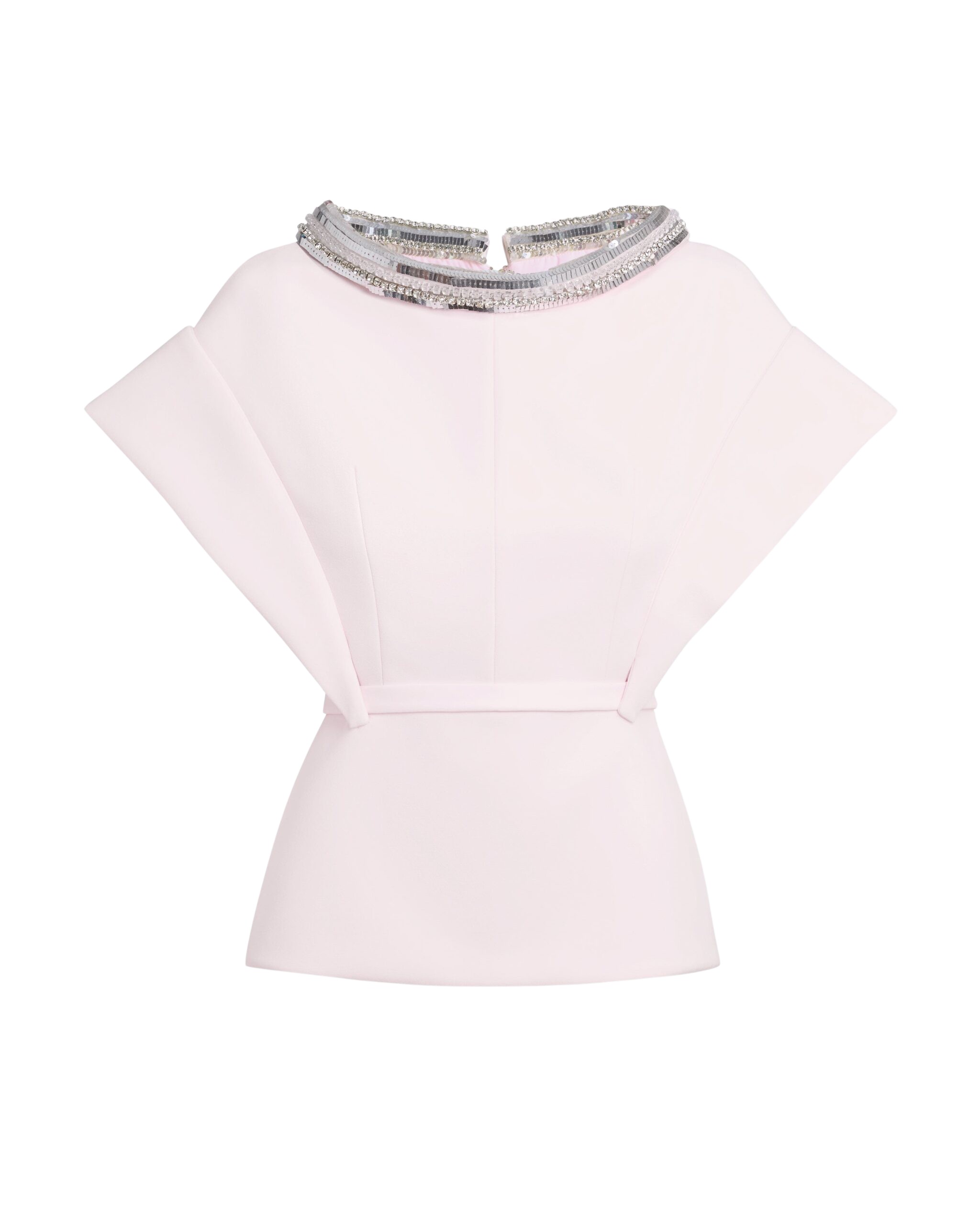 Safiyaa Silvia Barely Pink Embroidered Top