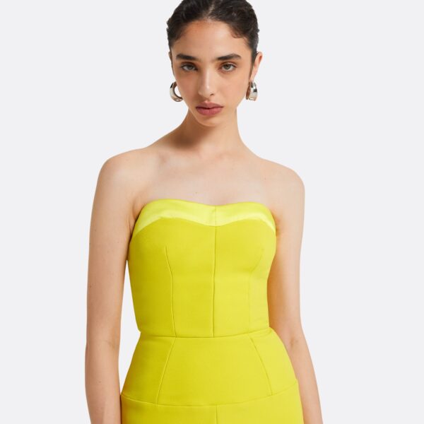 Safiyaa Sydney Chartreuse Midi Dress, view 4