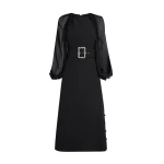 Safiyaa-Viola-Midi-Dress-in-Black-scaled23339_nobg Safiyaa Dresses luxury Clothing from Luxury Handbags Marketplace