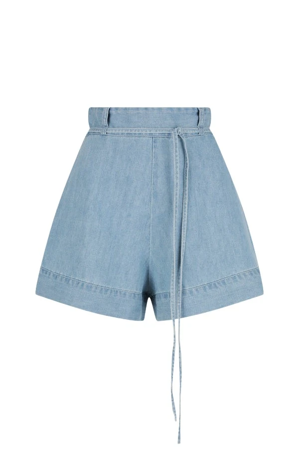 Shona-Joy-Ellsworth-Short-Bleached-Blue16793_nobg Shona Joy Blue Shorts luxury Clothing from Luxury Handbags Marketplace