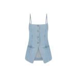 Shona-Joy-Ellsworth-Tailored-Top-Bleached-Blue86235_nobg Shona Joy Blue Tops luxury Clothing from Luxury Handbags Marketplace
