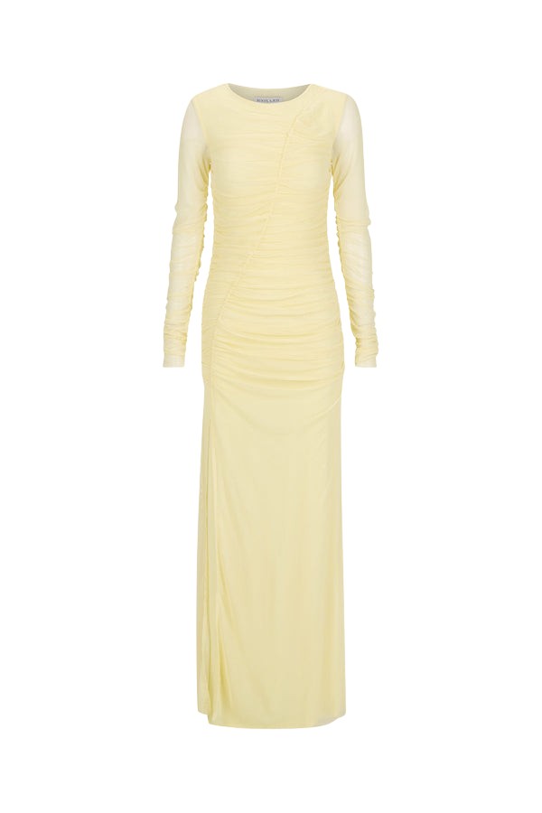 Shona Joy Mira Gathered Maxi Dress – Sherbet Yellow