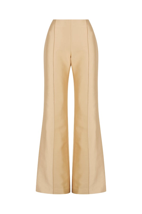 Shona Joy Otis Pintuck Flared Pant – Caramel