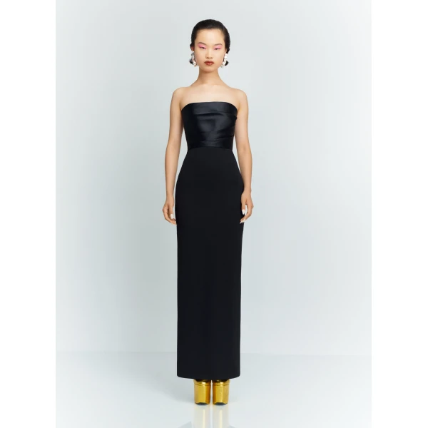 Solace London Black The Afra Maxi Dress in Black