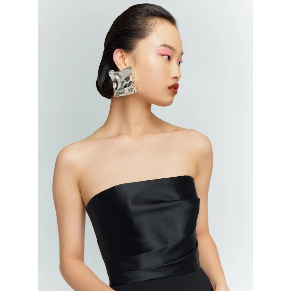 Solace London Black The Afra Maxi Dress in Black