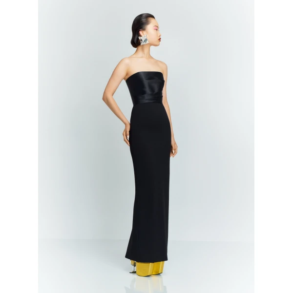 Solace London Black The Afra Maxi Dress in Black