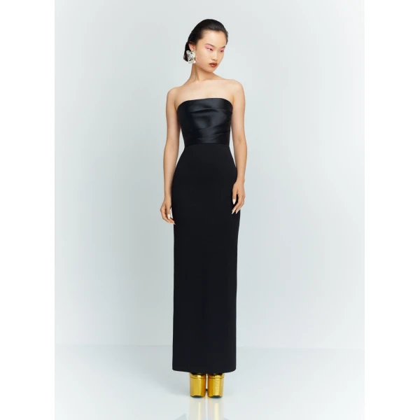 Solace London Black The Afra Maxi Dress in Black