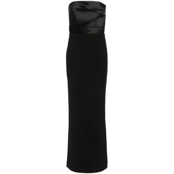 Solace London Black The Afra Maxi Dress in Black