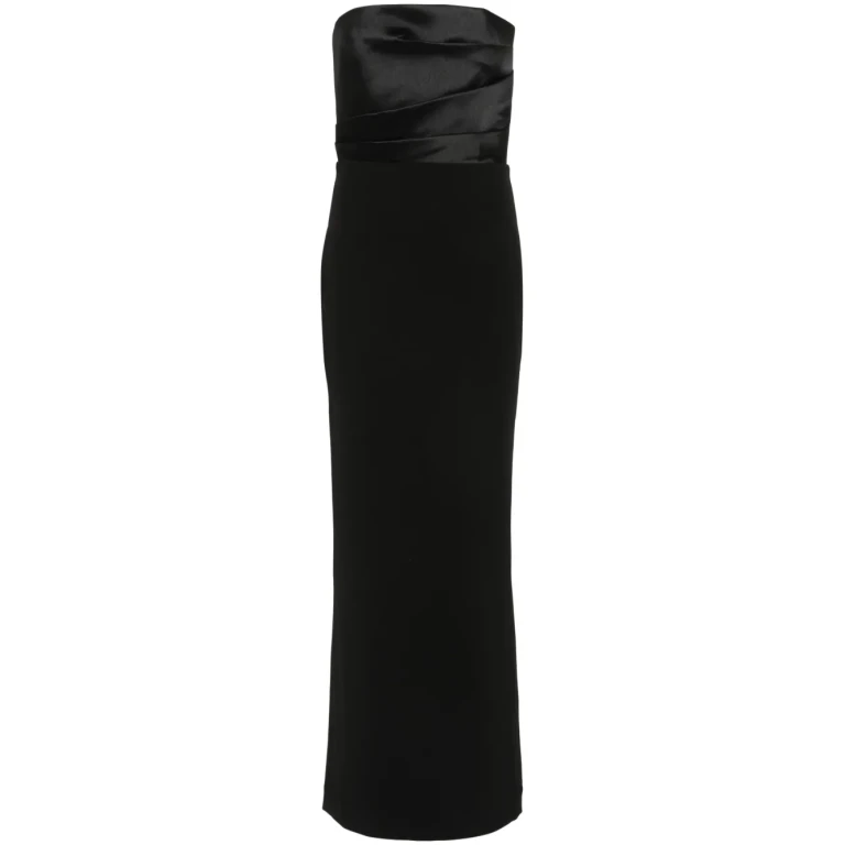 Solace London Black The Afra Maxi Dress in Black