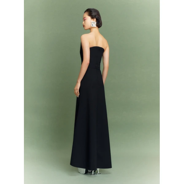 Solace London Black The Ember Maxi Dress in Black