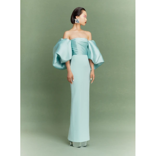Solace London Green The Floris Maxi Dress in Opal
