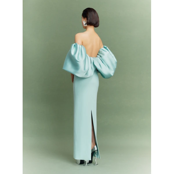 Solace London Green The Floris Maxi Dress in Opal
