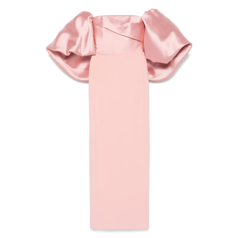 Solace London Pink The Floris Maxi Dress in Putty Pink