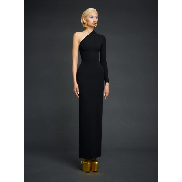 Solace London Black The Joana Maxi Dress in Black