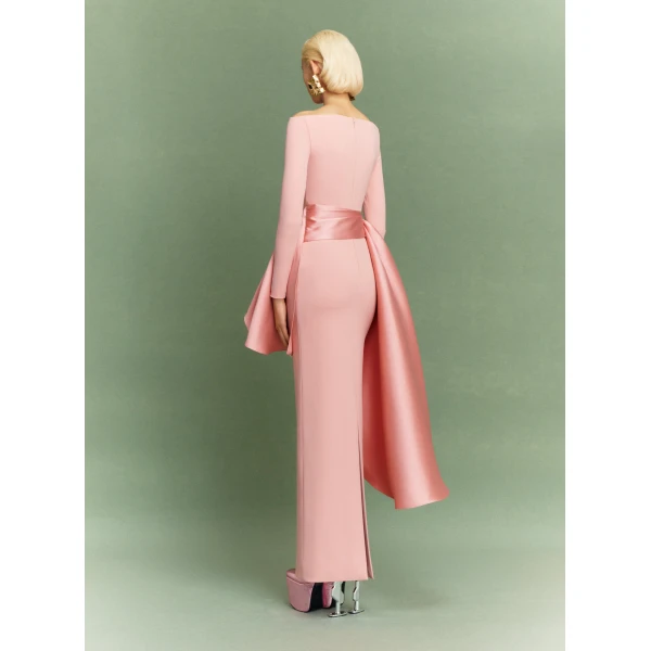 Solace London Pink The Kiana Maxi Dress in Putty Pink