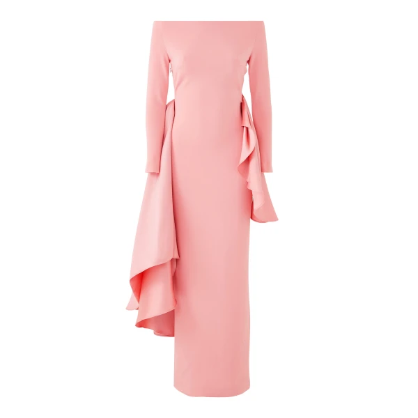 Solace London Pink The Kiana Maxi Dress in Putty Pink