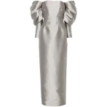 Solace London Gray The Laylah Maxi Dress in Pewter